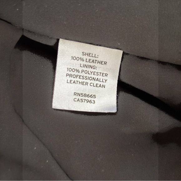 HALOGEN x NORDSTROM Black Leather Moto Jacket (S) - Picture 4 of 10